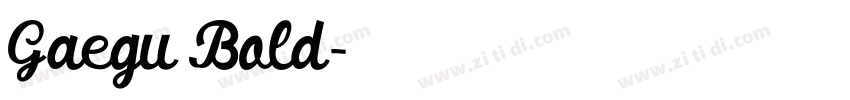 Gaegu Bold字体转换